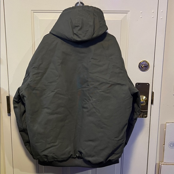 CARHARTT LK NW GRAVEL FLANNEL LINED HOODED LOOSE FIT DUCK COAT Men XL TALL/LONG - Picture 5 of 16